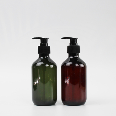 Bottiglia di plastica dello sciampo dell'ANIMALE DOMESTICO vuoto trasparente di Wholesale Brown Gray 300ml del produttore con il cappuccio della pompa