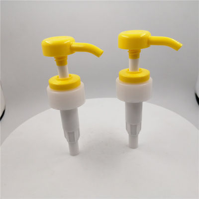 Bene durevole resistente 33mm della pompa della lozione del bambino costolato giallo della chiusura 4cc/T