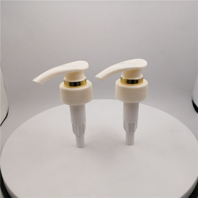 pompa di plastica della bottiglia della serratura della vite 1.5cc, cappuccio della pompa di 28mm con chiusura costolata