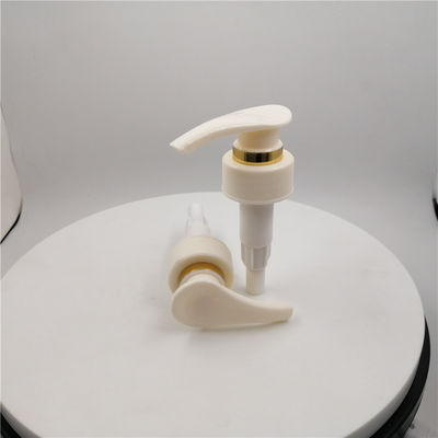 pompa di plastica della bottiglia della serratura della vite 1.5cc, cappuccio della pompa di 28mm con chiusura costolata