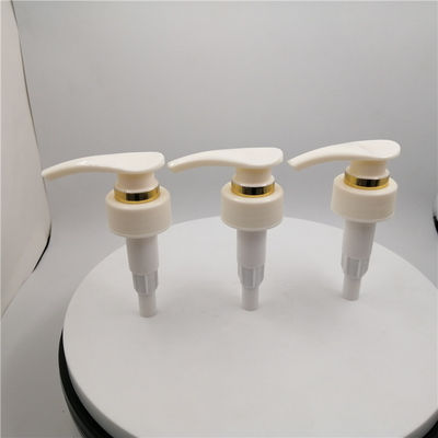 pompa di plastica della bottiglia della serratura della vite 1.5cc, cappuccio della pompa di 28mm con chiusura costolata