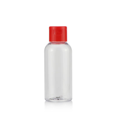 Berretti neri a pressione trasparenti di 100ml Flip Top Plastic Bottles With