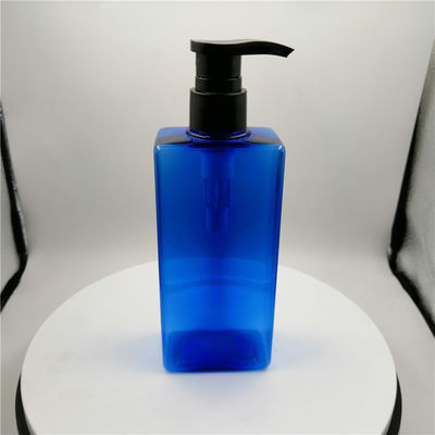 Bottiglie di plastica dell'erogatore dello SGS 28/410 blu con la pompa per il bagno
