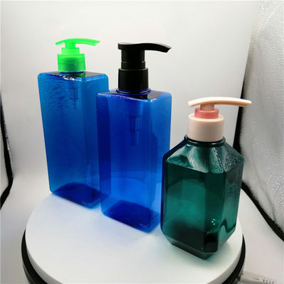 Bottiglie di plastica dell'erogatore dello SGS 28/410 blu con la pompa per il bagno